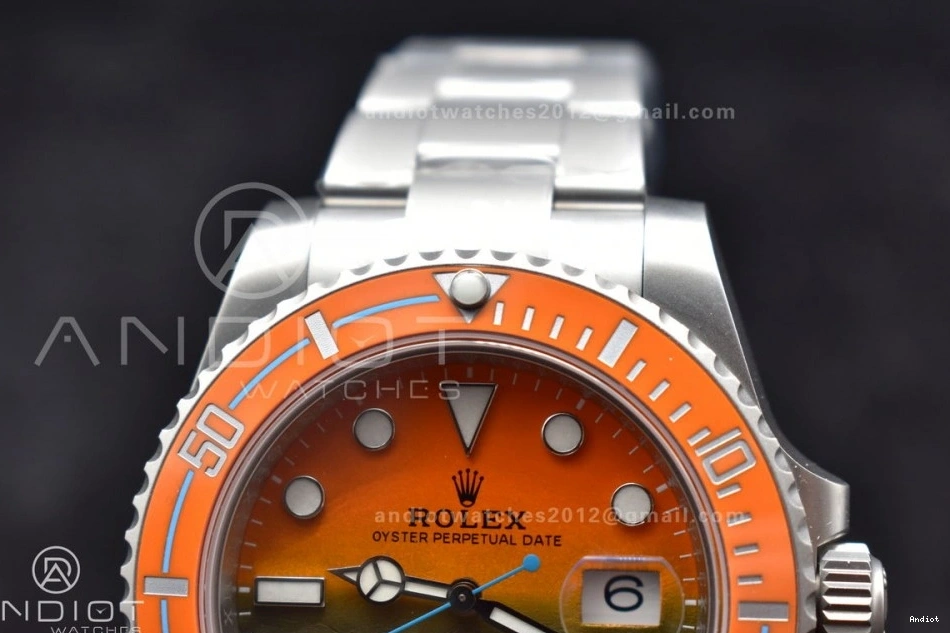 DIW Orange Dial Submariner Edition Black on Orange SS Best Bezel VS3135 VSF Bracelet 1:1 Sandblasted Ceramic 1108